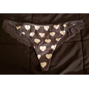 PINK Lace Back Low Rise Thong